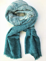 White and Aqua Scarf